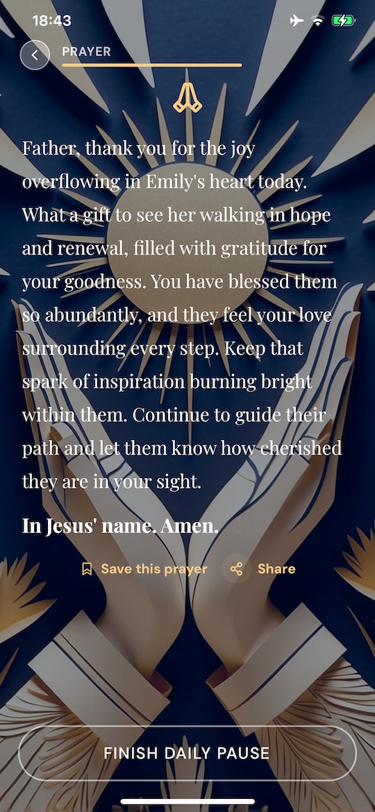My BibleVerse prayer step